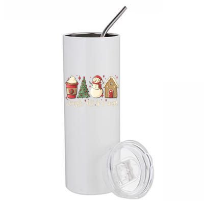 Jingle All The Way Christmas Snowman Stainless Steel Tumbler