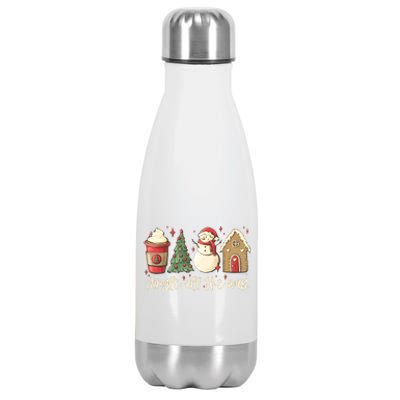 Jingle All The Way Christmas Snowman Stainless Steel Insulated Water Bottle