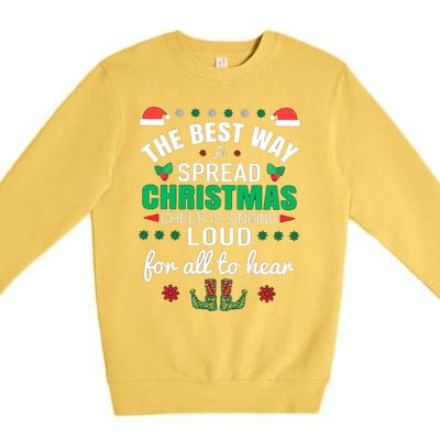 Jingle All The Way: Spreading Christmas Cheer Through Song Gift Premium Crewneck Sweatshirt