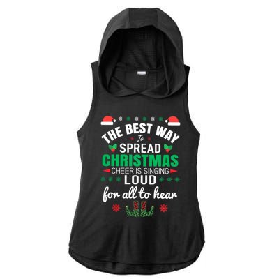 Jingle All The Way: Spreading Christmas Cheer Through Song Gift Ladies PosiCharge Tri-Blend Wicking Draft Hoodie Tank