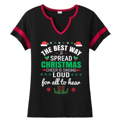 Jingle All The Way: Spreading Christmas Cheer Through Song Gift Ladies Halftime Notch Neck Tee