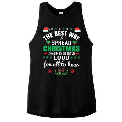 Jingle All The Way: Spreading Christmas Cheer Through Song Gift Ladies PosiCharge Tri-Blend Wicking Tank