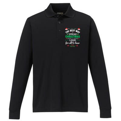 Jingle All The Way: Spreading Christmas Cheer Through Song Gift Performance Long Sleeve Polo