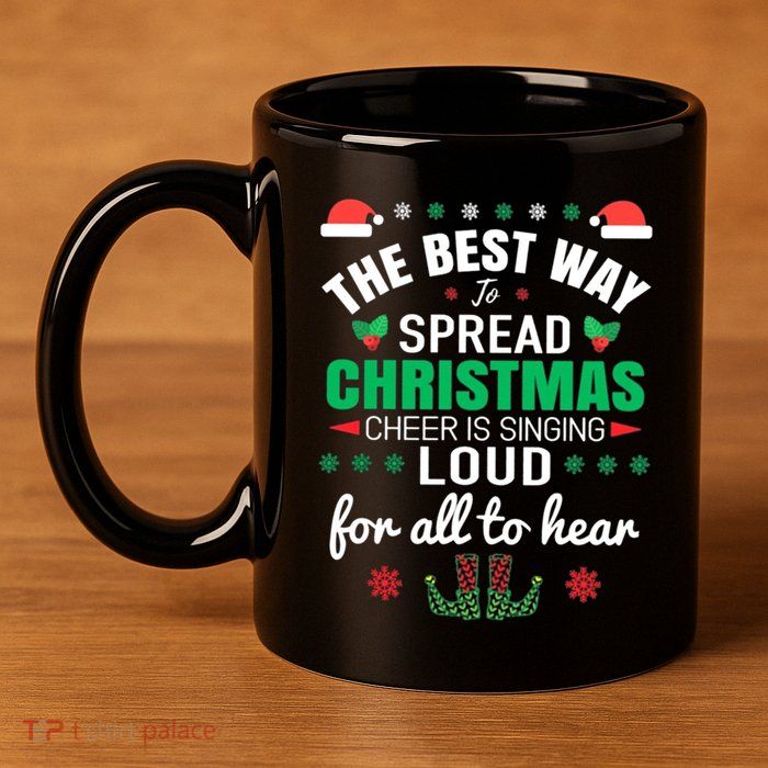 Jingle All The Way: Spreading Christmas Cheer Through Song Gift 11oz C Handle Ceramic Mug