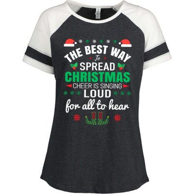 Jingle All The Way: Spreading Christmas Cheer Through Song Gift Enza Ladies Jersey Colorblock Tee