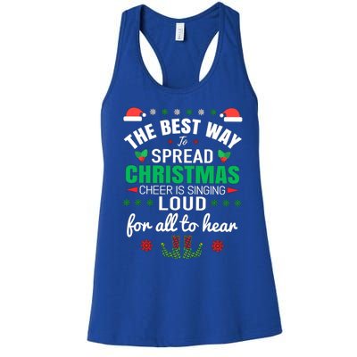 Jingle All The Way: Spreading Christmas Cheer Through Song Gift Women's Racerback Tank