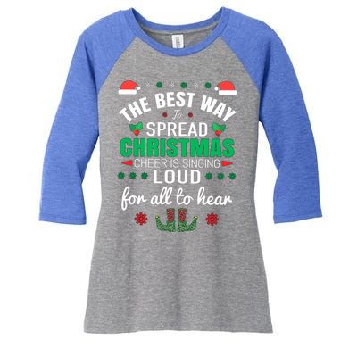 Jingle All The Way: Spreading Christmas Cheer Through Song Gift Women's Tri-Blend 3/4-Sleeve Raglan Shirt