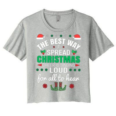 Jingle All The Way: Spreading Christmas Cheer Through Song Gift Women's Crop Top Tee