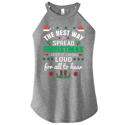 Jingle All The Way: Spreading Christmas Cheer Through Song Gift Women's Perfect Tri Rocker Tank