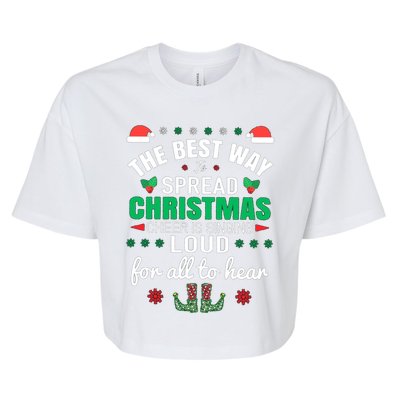 Jingle All The Way: Spreading Christmas Cheer Through Song Gift Bella+Canvas Jersey Crop Tee