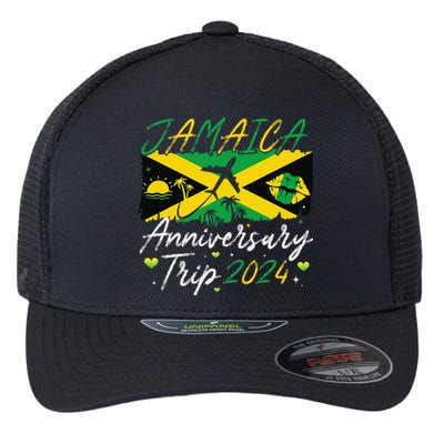 Jamaica Anniversary Trip 2024 Couple Summer Vacation Trip Flexfit Unipanel Trucker Cap