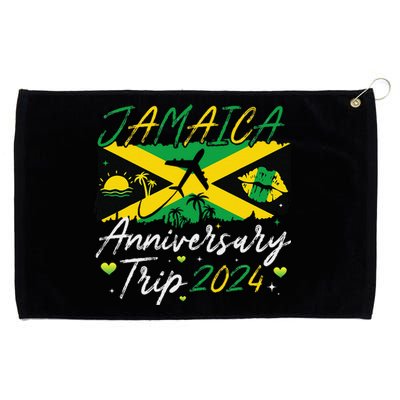 Jamaica Anniversary Trip 2024 Couple Summer Vacation Trip Grommeted Golf Towel