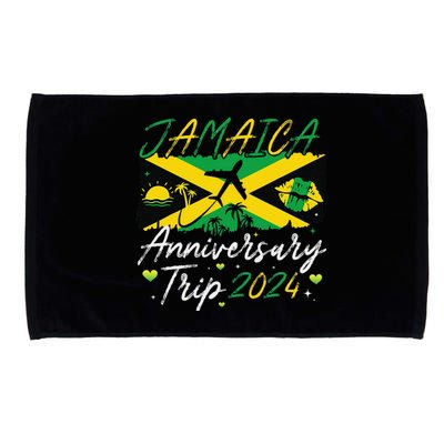 Jamaica Anniversary Trip 2024 Couple Summer Vacation Trip Microfiber Hand Towel