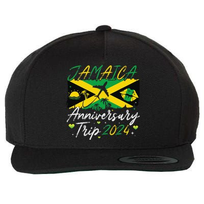 Jamaica Anniversary Trip 2024 Couple Summer Vacation Trip Wool Snapback Cap