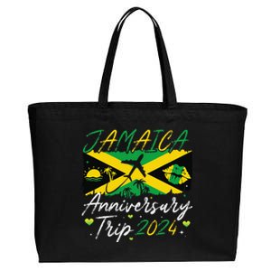 Jamaica Anniversary Trip 2024 Couple Summer Vacation Trip Cotton Canvas Jumbo Tote