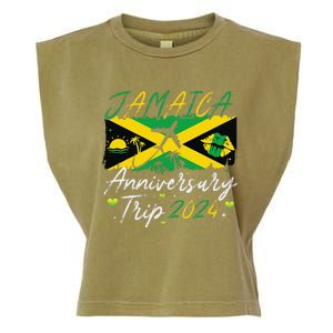 Jamaica Anniversary Trip 2024 Couple Summer Vacation Trip Garment-Dyed Women's Muscle Tee