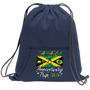 Jamaica Anniversary Trip 2024 Couple Summer Vacation Trip Sweatshirt Cinch Pack Bag