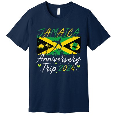 Jamaica Anniversary Trip 2024 Couple Summer Vacation Trip Premium T-Shirt