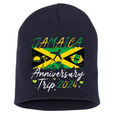 Jamaica Anniversary Trip 2024 Couple Summer Vacation Trip Short Acrylic Beanie