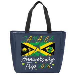 Jamaica Anniversary Trip 2024 Couple Summer Vacation Trip Zip Tote Bag