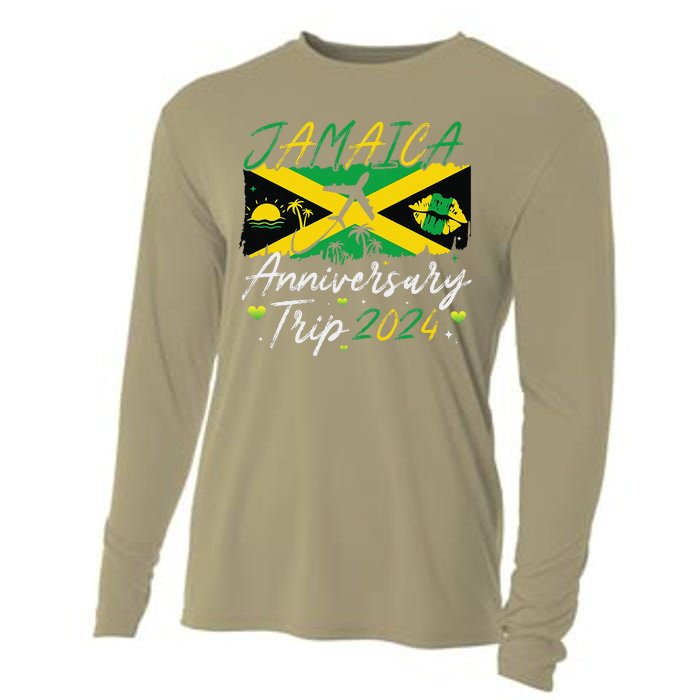 Jamaica Anniversary Trip 2024 Couple Summer Vacation Trip Cooling Performance Long Sleeve Crew