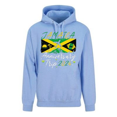 Jamaica Anniversary Trip 2024 Couple Summer Vacation Trip Unisex Surf Hoodie