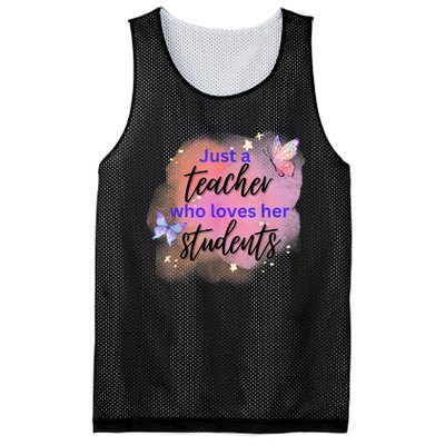 Just A Teacher Who Loves Her Students Mesh Reversible Basketball Jersey Tank