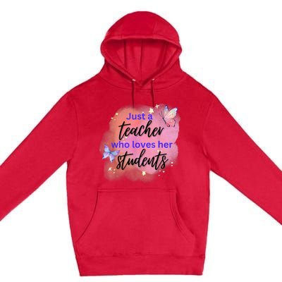 Just A Teacher Who Loves Her Students Premium Pullover Hoodie