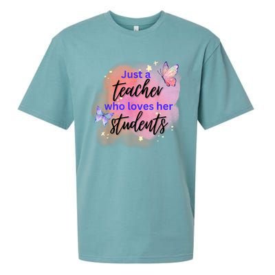 Just A Teacher Who Loves Her Students Sueded Cloud Jersey T-Shirt