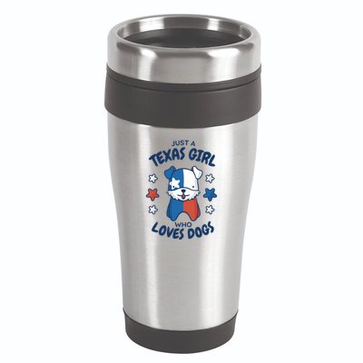Just A Texas Girl Who Loves Dogs 16oz Travel Tumbler