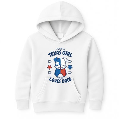 Just A Texas Girl Who Loves Dogs Kids Hoodie