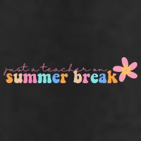 Just A Teacher On Summer Break Flower Adult Drive Performance Visor