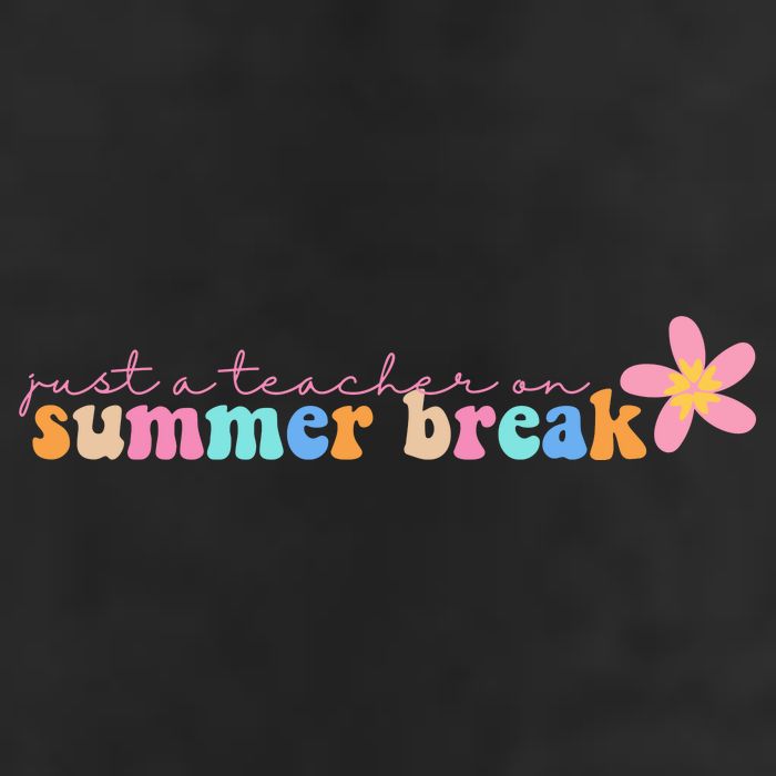Just A Teacher On Summer Break Flower Adult Drive Performance Visor