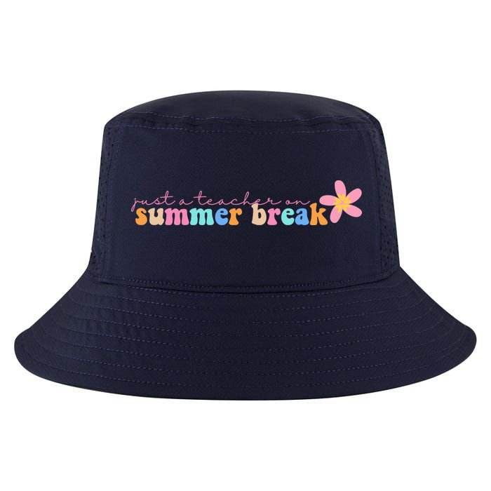 Just A Teacher On Summer Break Flower Cool Comfort Performance Bucket Hat