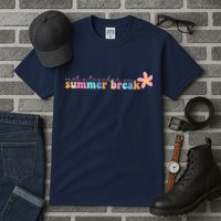 Just A Teacher On Summer Break Flower Tall T-Shirt