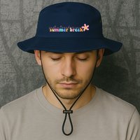 Just A Teacher On Summer Break Flower Bucket Hat