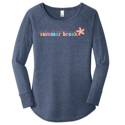 Just A Teacher On Summer Break Flower Women's Perfect Tri Tunic Long Sleeve Shirt