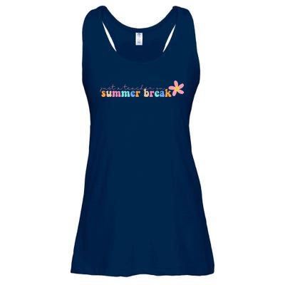 Just A Teacher On Summer Break Flower Ladies Essential Flowy Tank