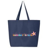 Just A Teacher On Summer Break Flower 25L Jumbo Tote