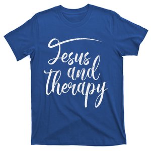 Jesus And Therapy Religious Christian Humor T-Shirt