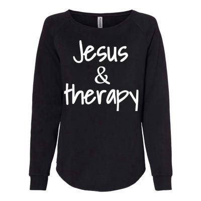 Jesus And Therapy Christian Humor For Christian Counselors Great Gift Womens California Wash Sweatshirt