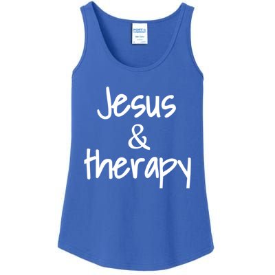 Jesus And Therapy Christian Humor For Christian Counselors Great Gift Ladies Essential Tank