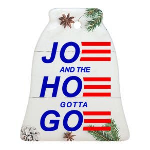 Joe And The Hoe Gotta Go Ceramic Bell Ornament