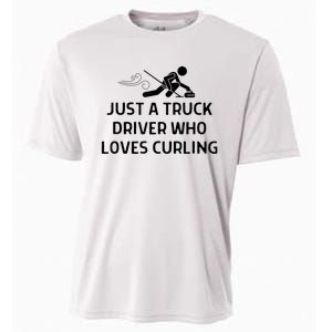 Just A Truck Driver Who Loves Curling Outfit Cooling Performance Crew T-Shirt