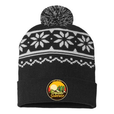 Just Another Tequila Sunrise Graphic Graphic T USA-Made Snowflake Beanie