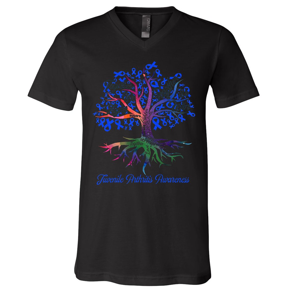 Juvenile Arthritis Together We Fight Together We Win V-Neck T-Shirt