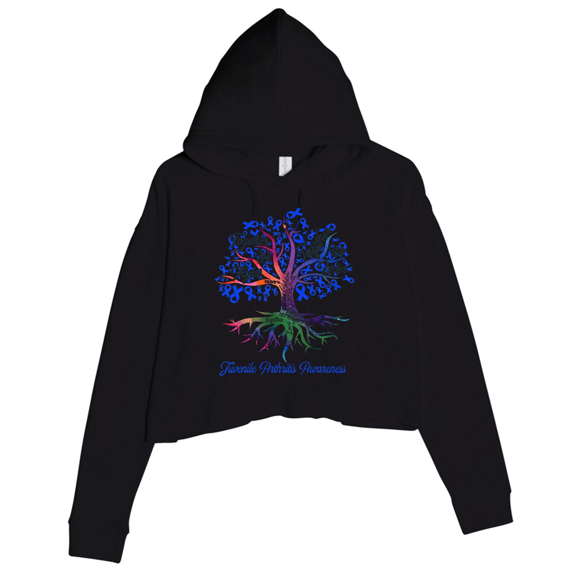 Juvenile Arthritis Together We Fight Together We Win Crop Fleece Hoodie