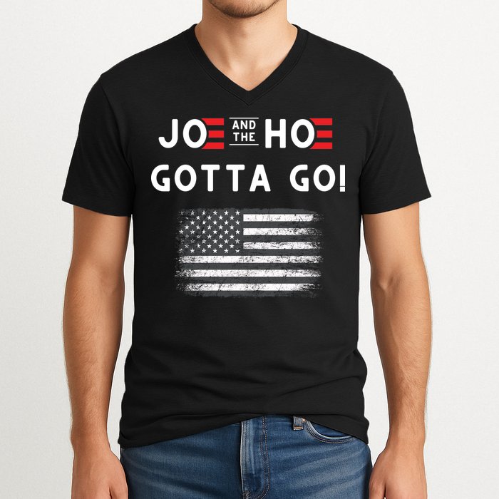 Joe And The Hoe Gotta Go Impeach Biden V-Neck T-Shirt