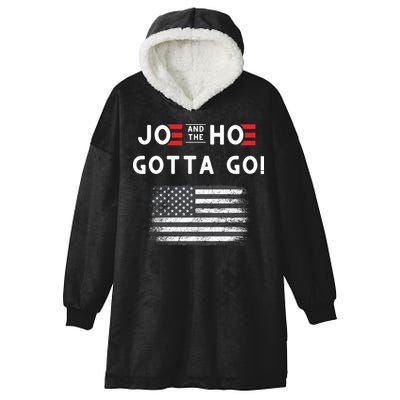 Joe And The Hoe Gotta Go Impeach Biden Hooded Wearable Blanket
