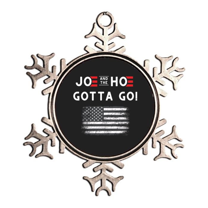 Joe And The Hoe Gotta Go Impeach Biden Metallic Star Ornament